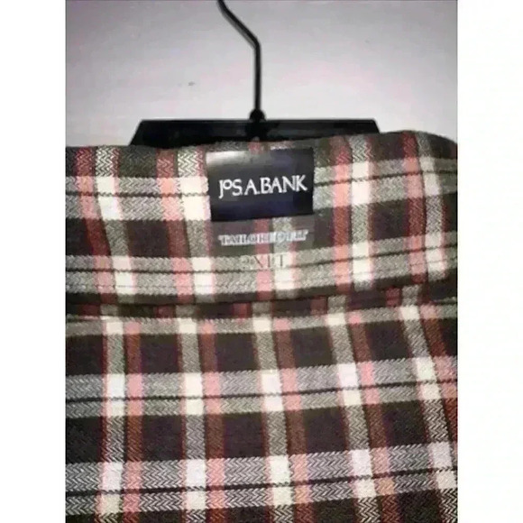 NEW JoS A Bank Mens 2XLT Casual Dress Shirt Tattersall Plaid Tailored Fit - Picture 6 of 9